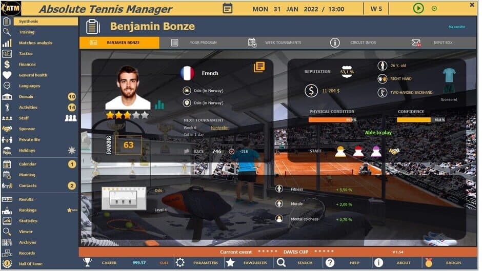 Скриншот 1 из Absolute Tennis Manager