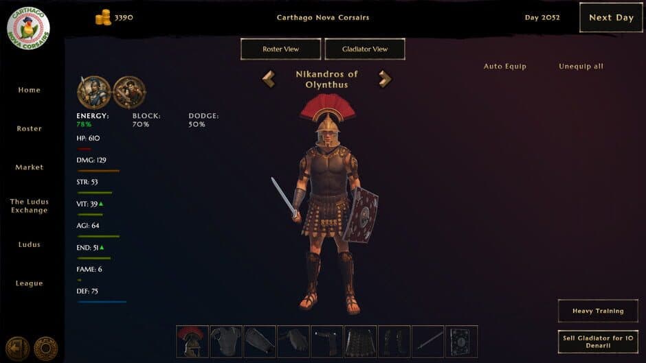 Скриншот 8 из Ludus Magnatus: Gladiator Manager Simulator