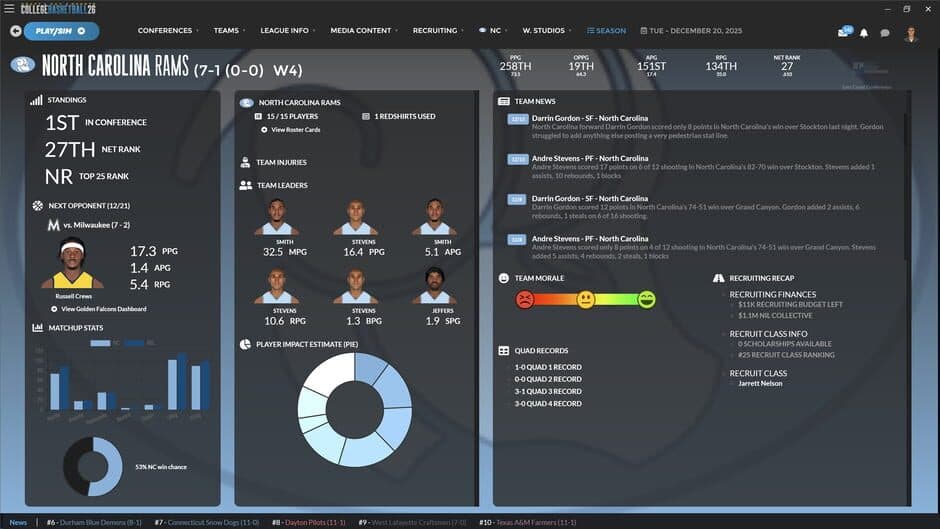 Скриншот 2 из Draft Day Sports: College Basketball 26