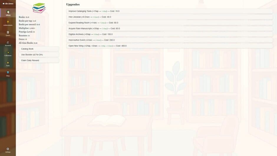 Скриншот 1 из Idle Library