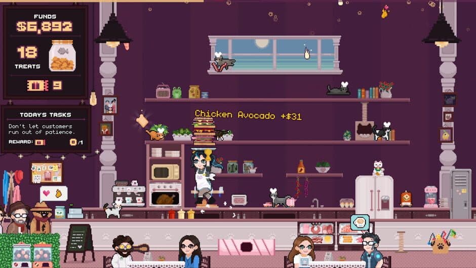 Скриншот 1 из Supurr Cat Cafe: Sandwich Rush