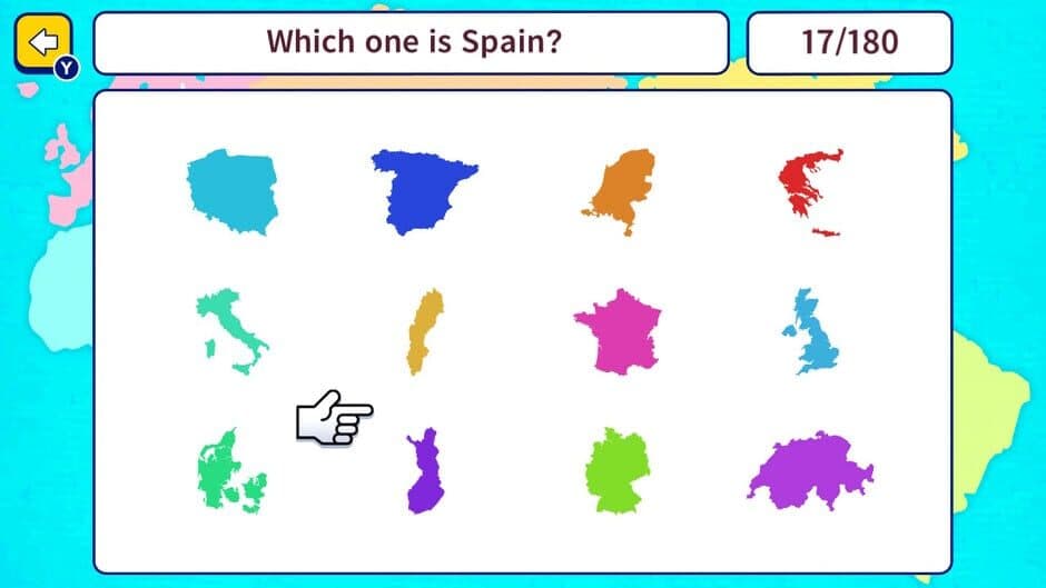 Скриншот 4 из Geo Brain Boost! World Map Silhouette Quiz