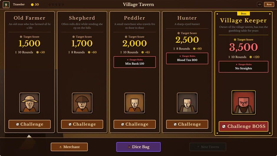 Скриншот 7 из Dice Tavern: Farkle Roguelike