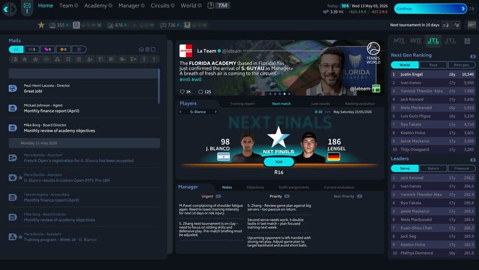 Скриншот 1 из Tennis Manager 26