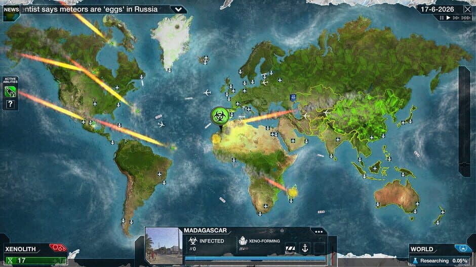 Скриншот 1 из Plague Inc: Aliens & Anti-Vaxxers