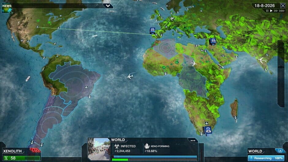 Скриншот 6 из Plague Inc: Aliens & Anti-Vaxxers