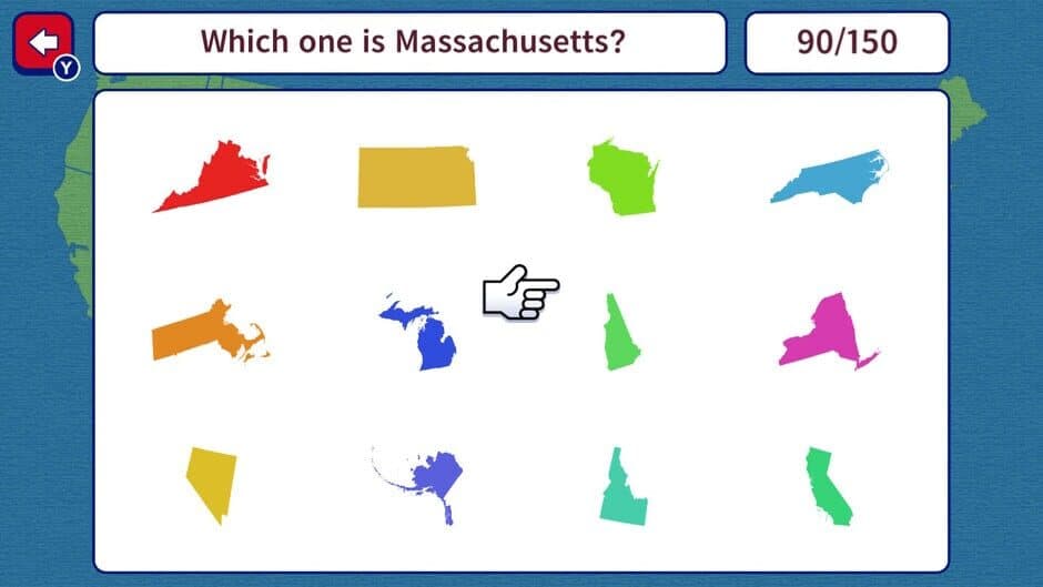 Скриншот 1 из Geo Brain Boost! 50 U.S. States Silhouette Quiz