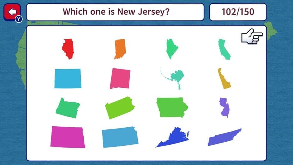 Скриншот 2 из Geo Brain Boost! 50 U.S. States Silhouette Quiz