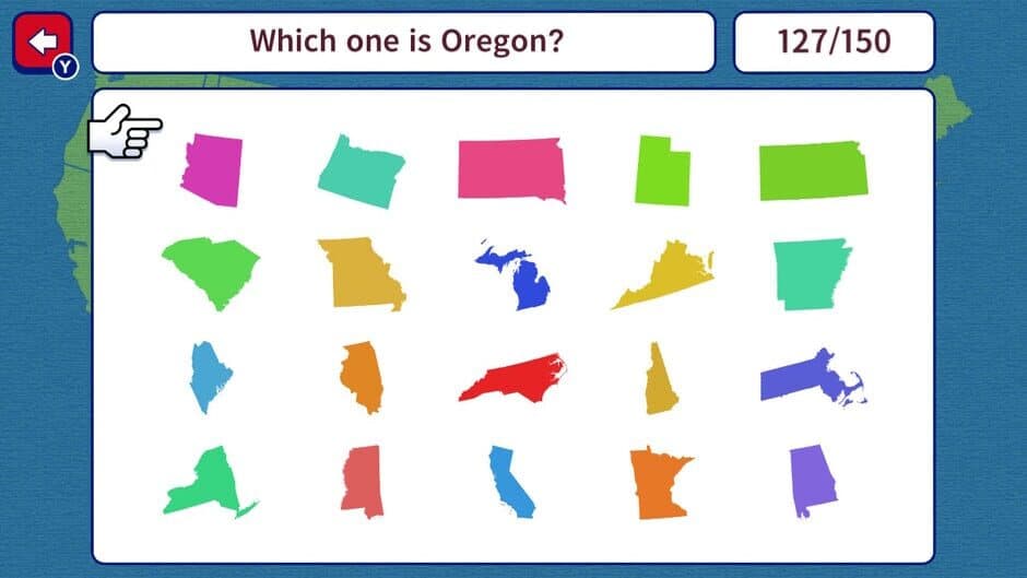 Скриншот 4 из Geo Brain Boost! 50 U.S. States Silhouette Quiz