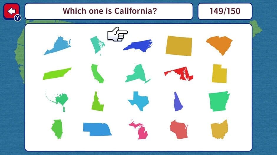 Скриншот 6 из Geo Brain Boost! 50 U.S. States Silhouette Quiz