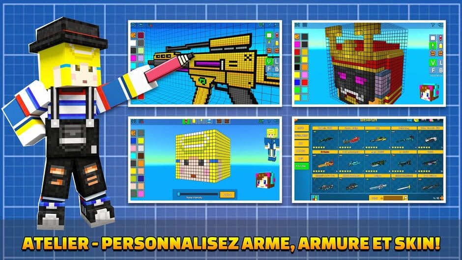 Скриншот 3 из Cops N Robbers: Pixel Craft Gun
