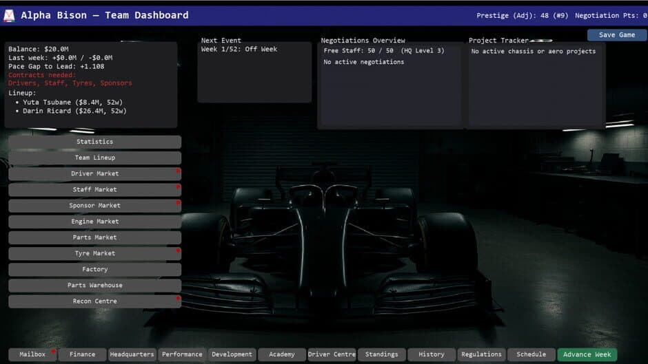 Скриншот 7 из Team Principal: A Racing Manager