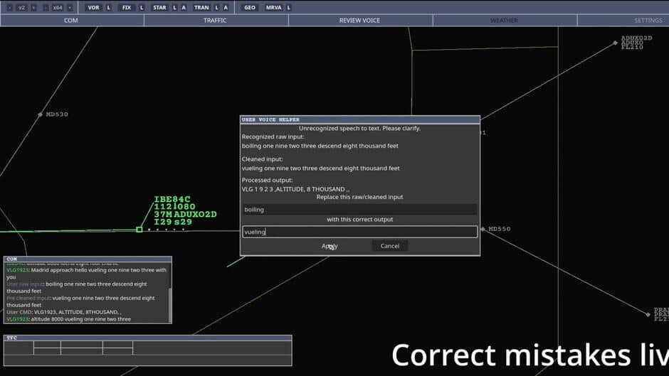 Скриншот 1 из VoiceATC Simulator