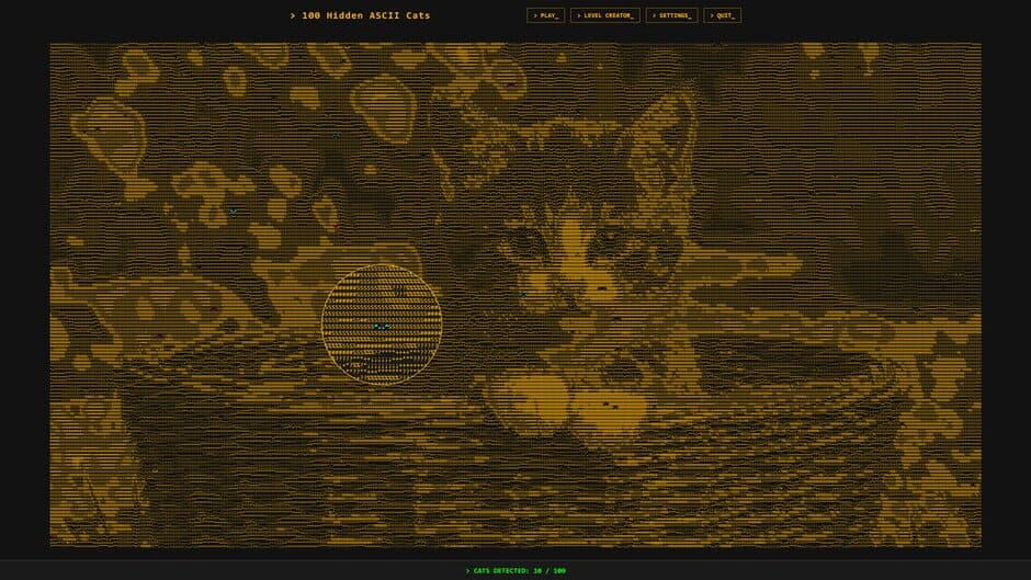 Скриншот 1 из 100 Hidden ASCII Cats