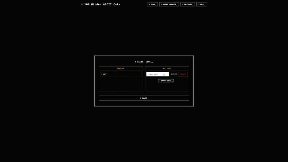 Скриншот 2 из 100 Hidden ASCII Cats