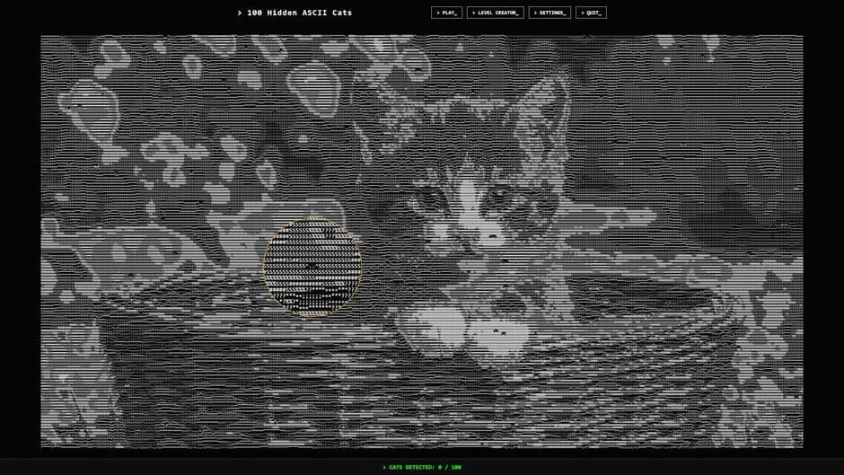 Скриншот 3 из 100 Hidden ASCII Cats