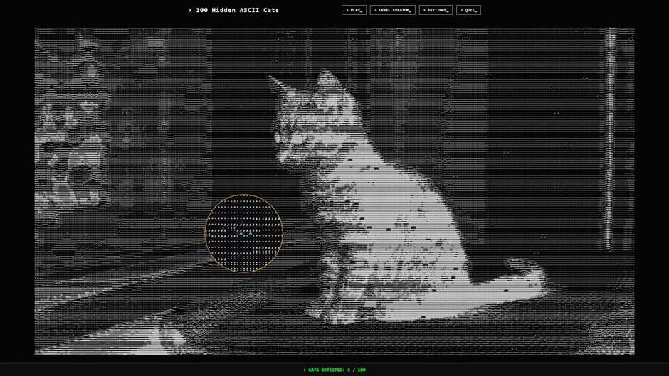 Скриншот 5 из 100 Hidden ASCII Cats