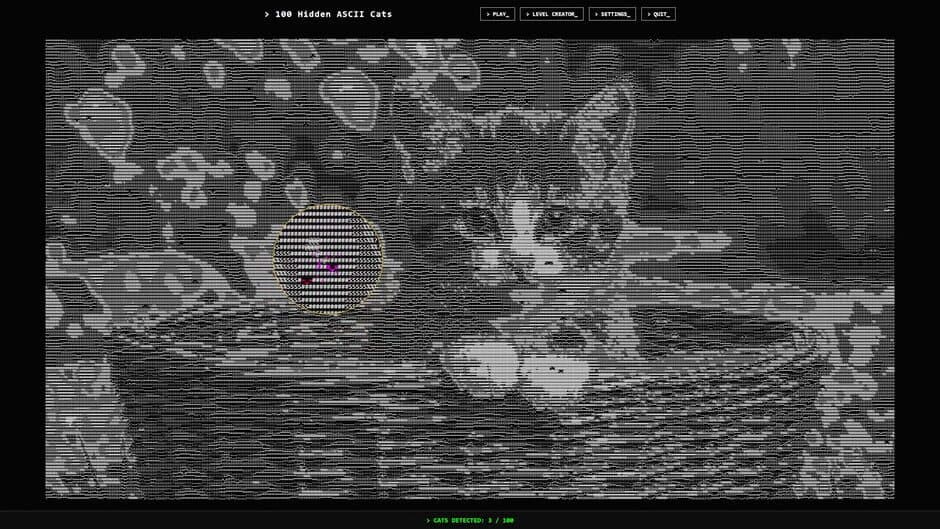 Скриншот 6 из 100 Hidden ASCII Cats