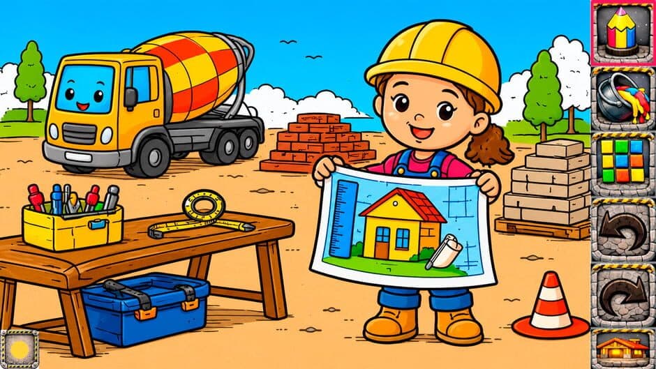 Скриншот 2 из Tiny Builders Coloring Book for Kids