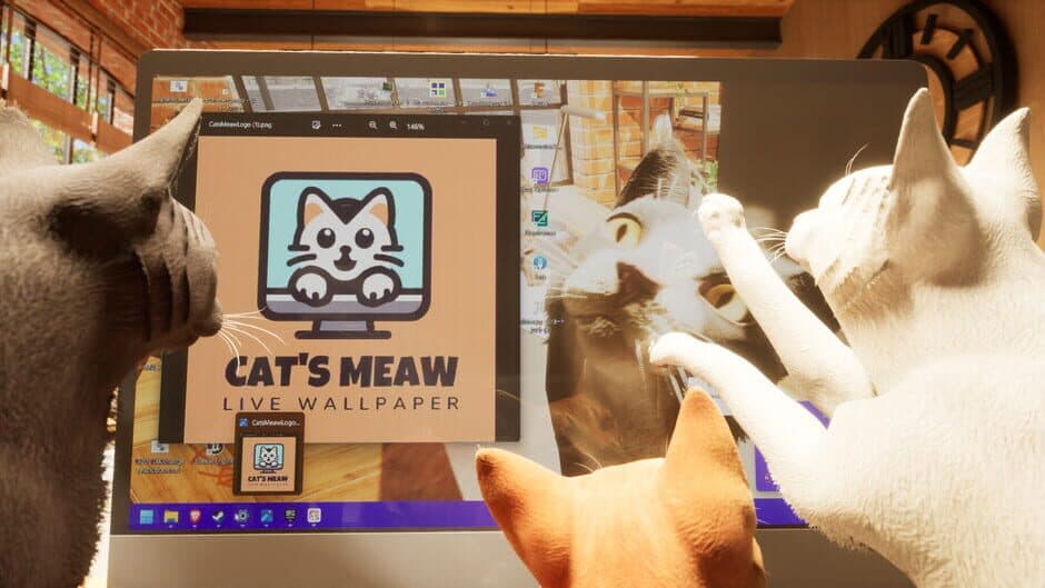 Скриншот 4 из Cat's Meow Live Wallpaper