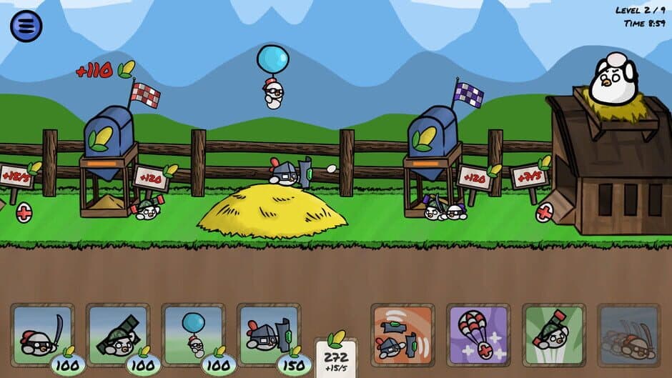 Скриншот 1 из Hungry Chicks: Battle Farm