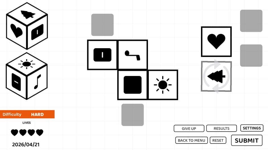 Скриншот 2 из A Puzzle Game where you Fold Dice