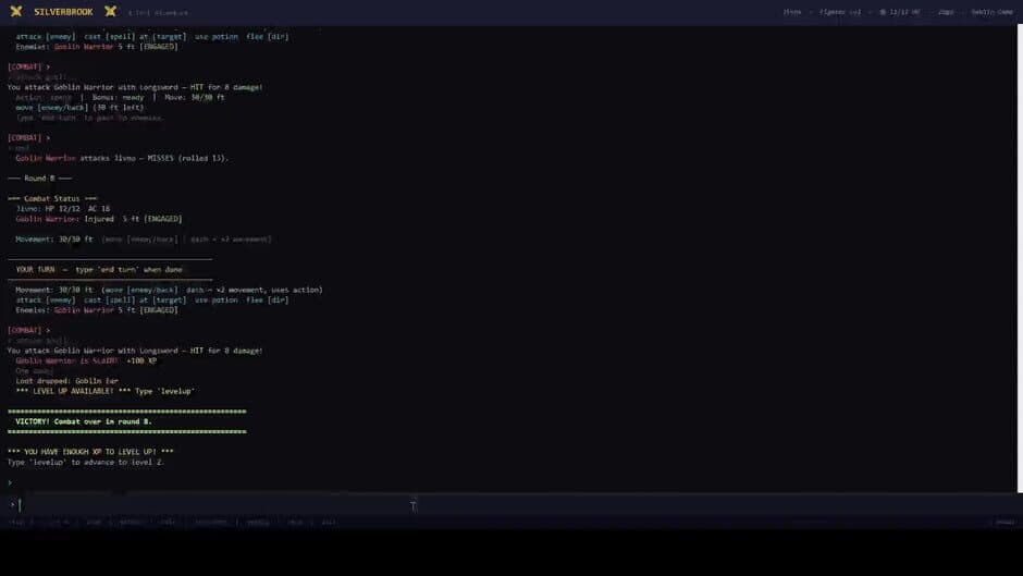 Скриншот 3 из Silverbrook: a Text-Based RPG