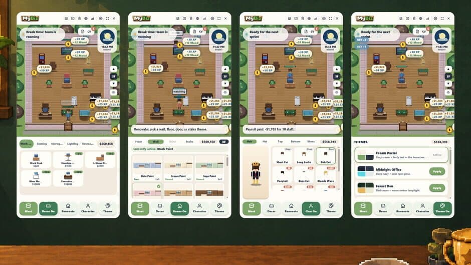 Скриншот 6 из MyBiz: Pomodoro Desk Tycoon
