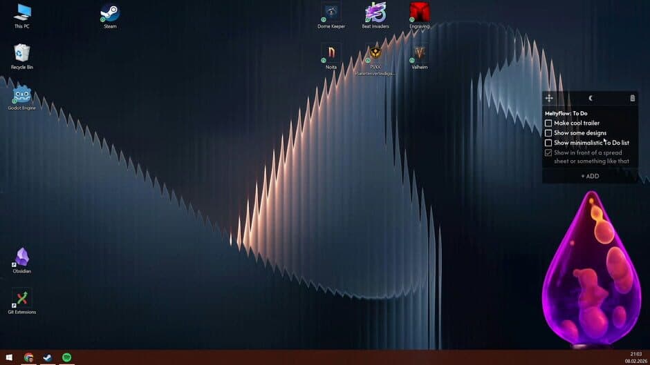 Скриншот 3 из MeltyFlow: A Cozy Desktop Lava Lamp