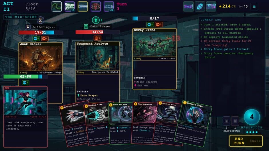 Скриншот 3 из CyberDeck: The Cyberpunk Roguelike Deckbuilder