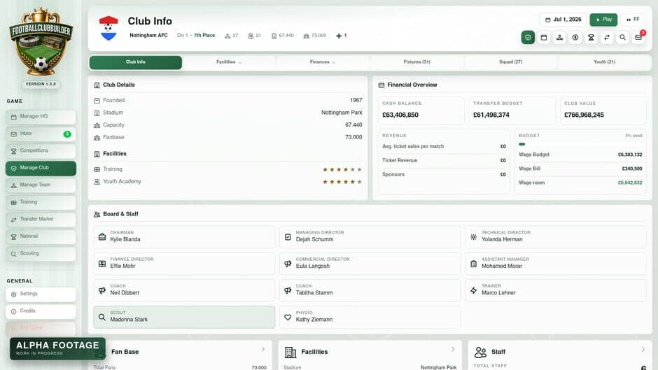 Скриншот 4 из Football Club Builder