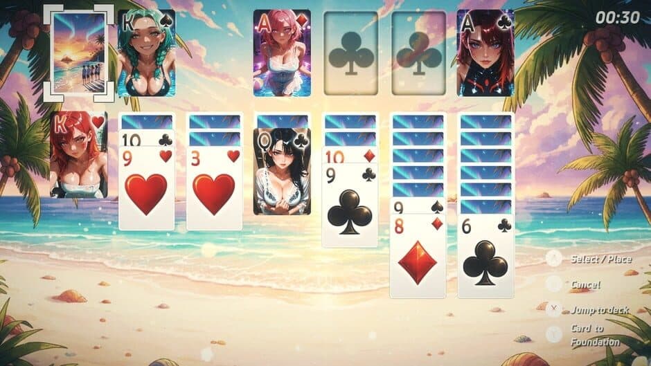 Скриншот 1 из Solitaire Paradise: Anime Bikini Babes