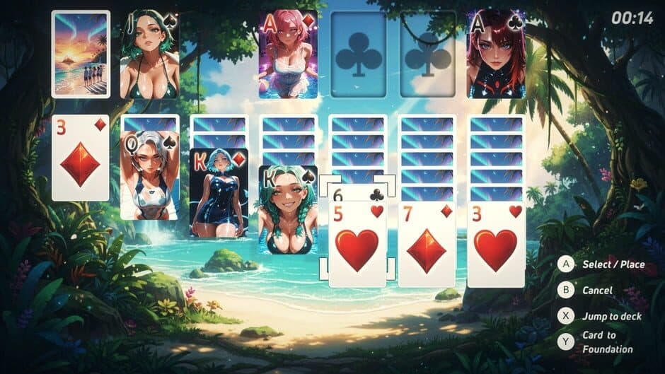 Скриншот 5 из Solitaire Paradise: Anime Bikini Babes