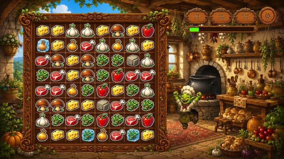 Скриншот 3 из Goblin and Recipes: Match-3 Adventure