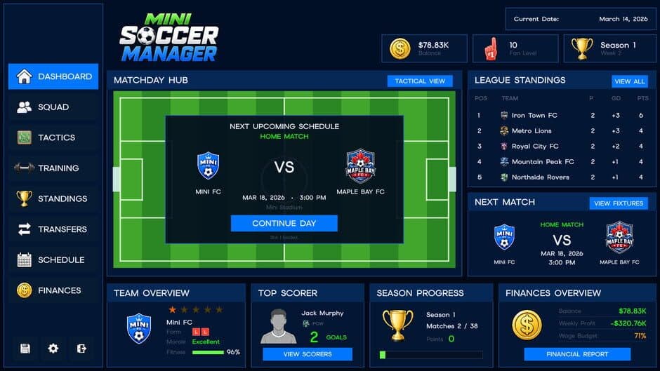 Скриншот 3 из Mini Soccer Manager