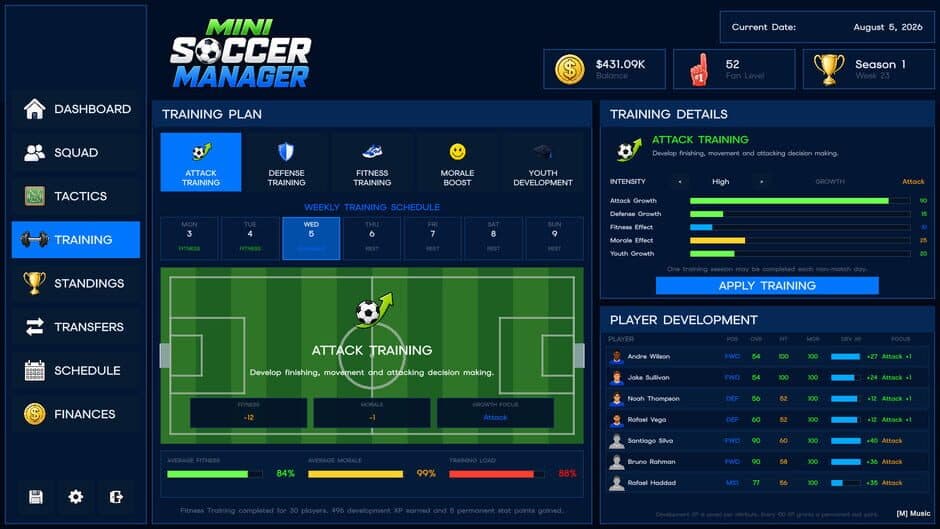 Скриншот 1 из Mini Soccer Manager