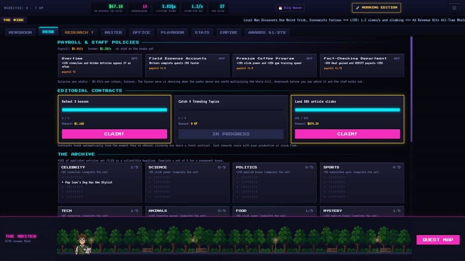 Скриншот 2 из Clickbait Tycoon