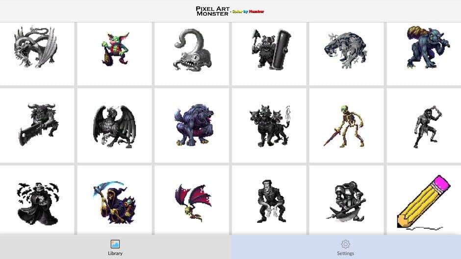 Скриншот 9 из Pixel Art Monster: Color by Number