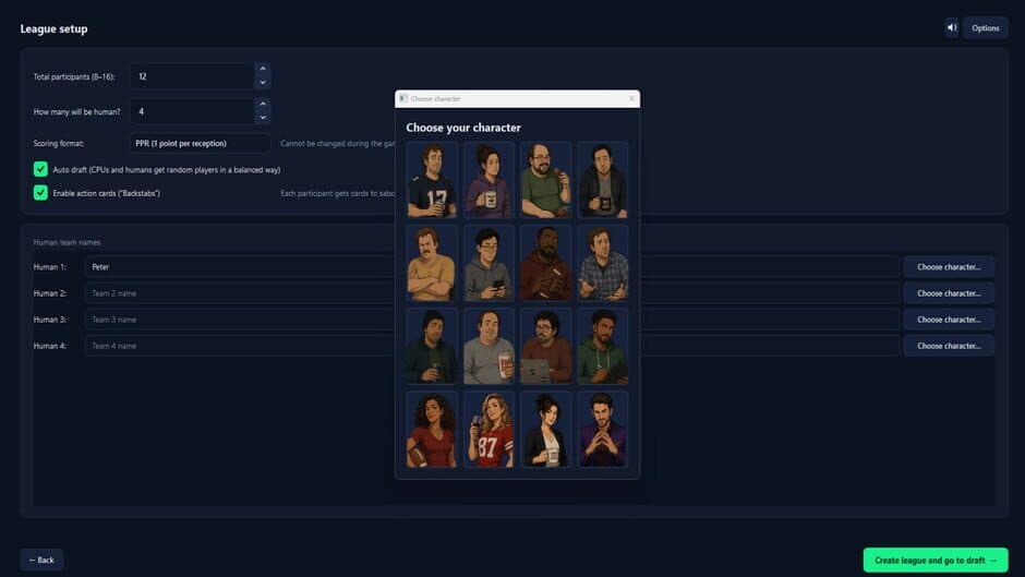 Скриншот 2 из ReDraft: The Fantasy Football Simulator