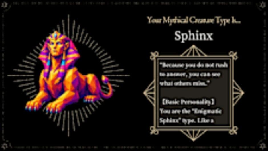 Скриншот 3 из Mythical Creature Personality Quiz: 16 Types