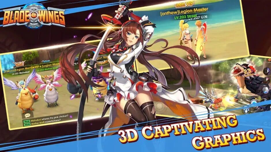 Скриншот 5 из Blade and Wings: Future Fantasy 3D Anime MMORPG Game