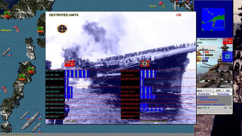 Скриншот 4 из Battleships and Carriers: WW2 Battleship Game