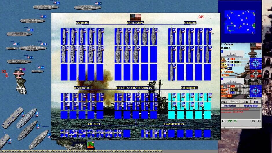 Скриншот 1 из Battleships and Carriers: WW2 Battleship Game