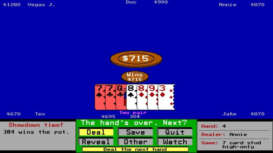 Скриншот 2 из Amarillo Slim's 7 Card Stud