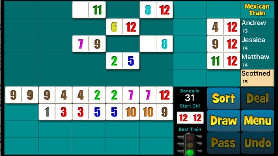 Скриншот 1 из Mexican Train Dominoes 2