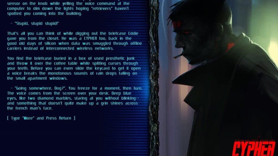 Скриншот 2 из Cypher: Cyberpunk Text Adventure