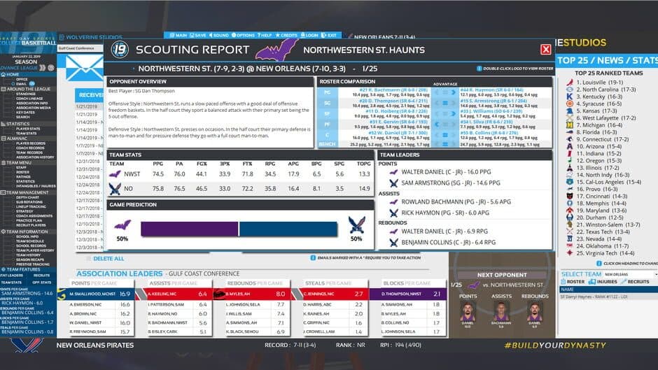 Скриншот 1 из Draft Day Sports: College Basketball 2019