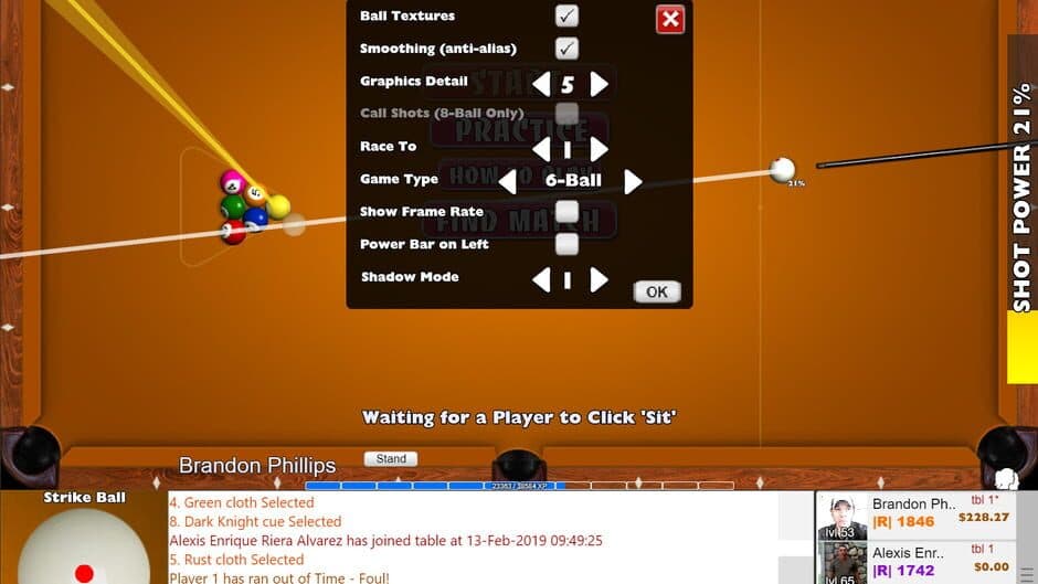 Скриншот 1 из Flash Pool Game (8 Ball & 9 Ball)