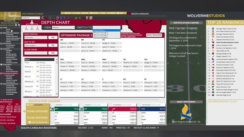 Скриншот 1 из Draft Day Sports: College Football 2019