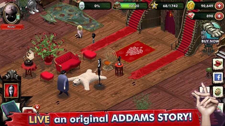 Скриншот 1 из The Addams Family: Mystery Mansion